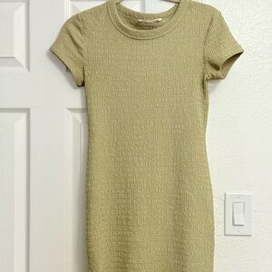 Elodie Textured Olive Mini Dress